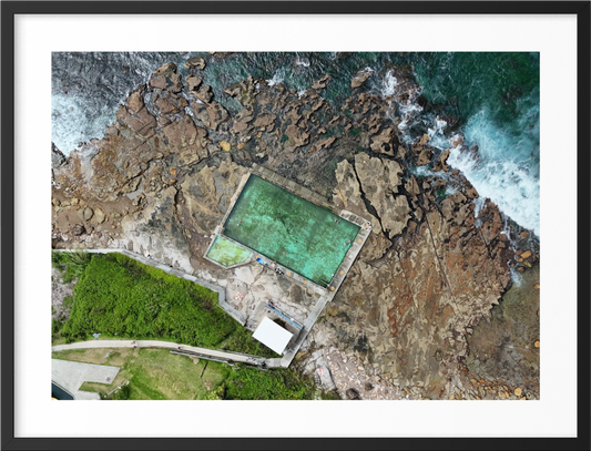 Coalcliff – Aerial Rock Pool Fine Art Print