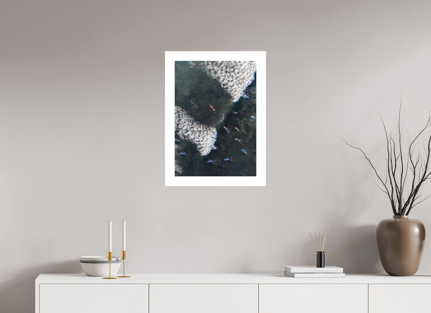 DIN A2 (42 x 59,4 cm), Fine Art Pearl A2 5cm Border Batu Bolong – Lineup Chaos Fine Art Print