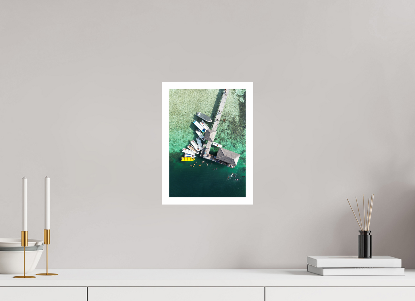 DIN A4 (21 x 29,7 cm), Fine Art Pearl A4 2cm Rand Kanawa Reef Stop – Fine Art Print