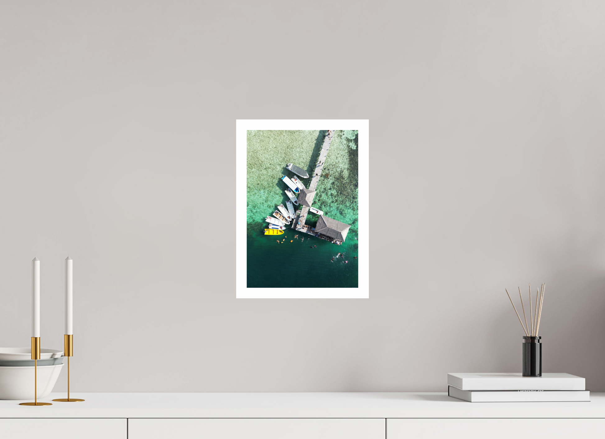 DIN A4 (21 x 29,7 cm), Fine Art Pearl A4 2cm Rand Kanawa Reef Stop – Fine Art Print