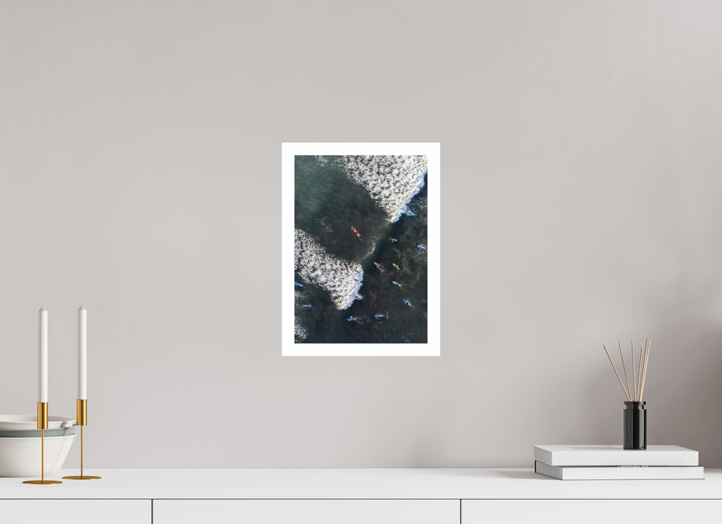 DIN A4 (21 x 29,7 cm), Fine Art Pearl A4 2cm Border Batu Bolong – Lineup Chaos Fine Art Print