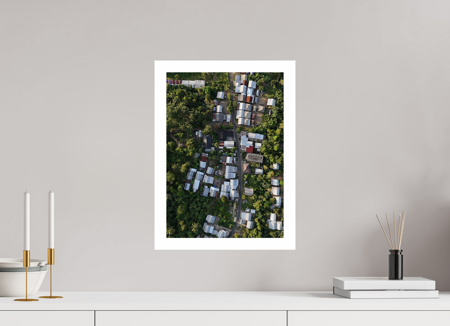 DIN A3 (29,7 x 42 cm), Fine Art Pearl A3 3cm Border Senaru Morning Lines Fine Art Print