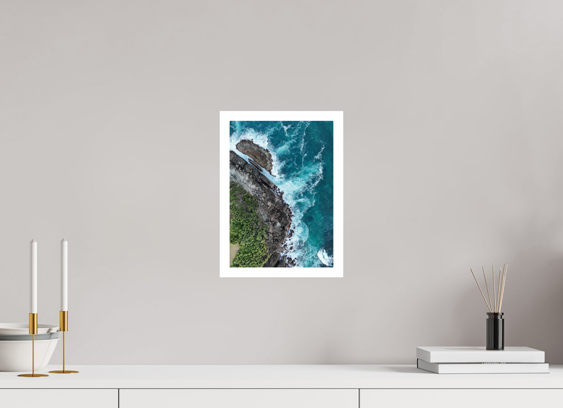DIN A4 (21 x 29,7 cm), Fine Art Pearl A4 2cm Border Bukit Merese I – Emerald Cliffs