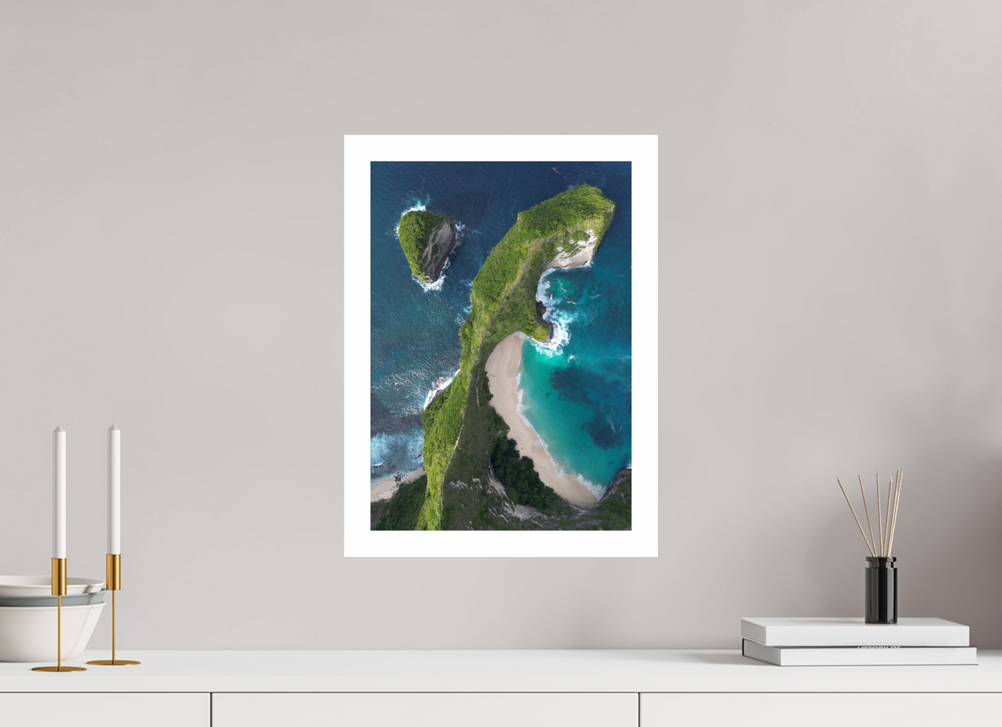 DIN A3 (29,7 x 42 cm), Fine Art Pearl A3 3cm Border Kelingking Beach – Fine Art Print