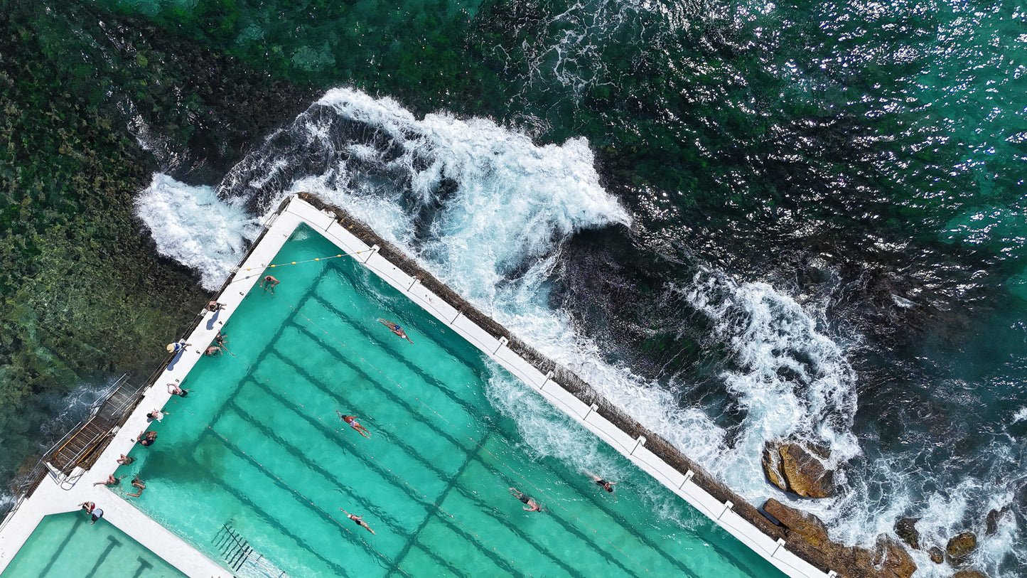 Bondi Icebergs – Aerial Fine Art Print