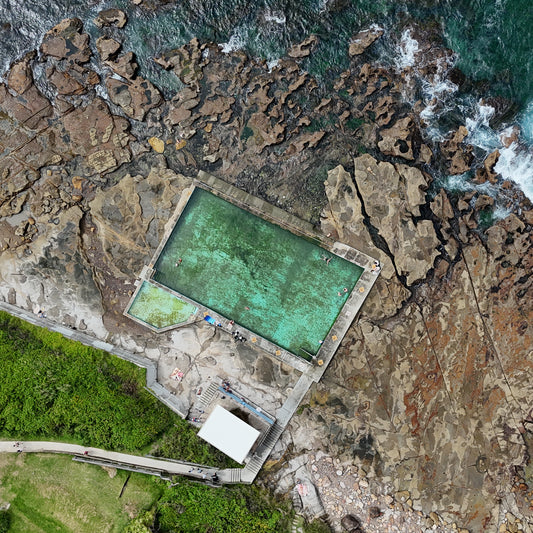 Coalcliff – Aerial Rock Pool Fine Art Print